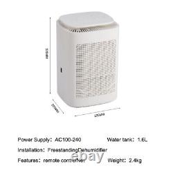 1.6L Dehumidifiers / Control Moisture Levels / Quiet and Portable/ 24hours Timer