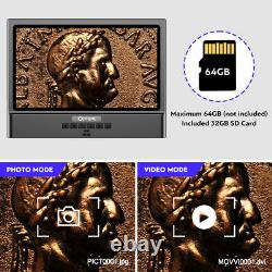 10 1080P 12MP Digital Microscope 50X-1600X 32GB USB Remote Control Metal Stand