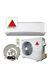 12,000 Btu System Ductless Air Conditioner, Heat Pump Mini Split 110v 1 Ton Withkit