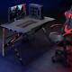 120 Cm Ergonomic Gaming Desk With Remote Control Led Lights & Cable Management