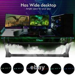 120 cm Ergonomic Gaming Desk with Remote Control LED Lights & Cable Management