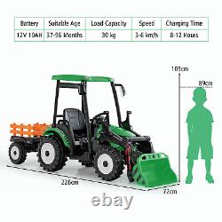12V Battery Powered Tractor Kids Excavator Ride on Car Toys withRemote Control