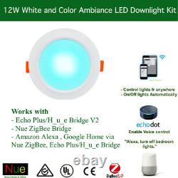 12W Smart LED Downlight Kit Remote APP, Alexa Google Home Voice Control