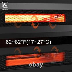 1400W 7 Colors Change Electric Insert Fireplace Heater Remote Control Thermostat