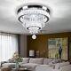 15.7 Modern Crystal Chandeliers, Dimmable Led Ceiling Light With Remote Control