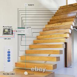 16 Channels PIR Motion Sensor Ladder Stairs LED Light Remote Controller Lamp Kit