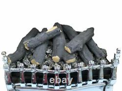 16 Inset Gas Fire Rectangle Living Flame Coal or Log Effect Insert LPG or Gas