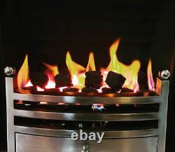 16 Inset Gas Fire Rectangle Living Flame Coal or Log Effect Insert LPG or Gas