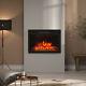 1800w Wall Mounted Electric Fireplace Led Flame Effect 3 Color Flame Fire Heater