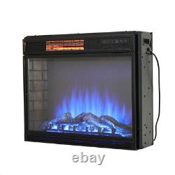 1800W Wall Mounted Electric Fireplace LED Flame Effect 3 Color Flame Fire Heater