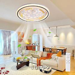 20 Invisible LED Ceiling Fan Light Dimmable Chandelier Lamp With Remote Control