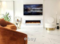 2023 Electric Wall Inset / Recess 50 / 60 Wide UHD LED Fire Black Grey White