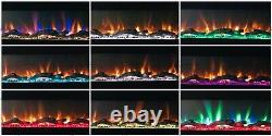 2023 Electric Wall Inset / Recess 50 / 60 Wide UHD LED Fire Black Grey White