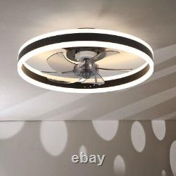 20inch Modern LED Ceiling Fan Light Dimmable Chandelier Lamp With Remote Control