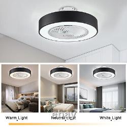 22 LED Invisible Ceiling Fan Light Dimmable Chandelier Lamp With Remote Control