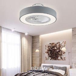 22in LED Invisible Ceiling Fan Light Dimmable Chandelier Lamp withRemote Control