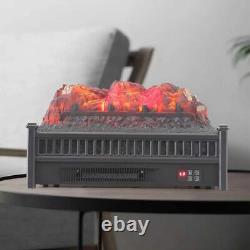 23 Electric Fireplace 1800W LED Fire Remote Control Log Ember Bed Insert Heater