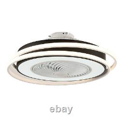 23 Inch Invisible Ceiling Fan Light Dimmable LED Chandelier Lamp Remote Control