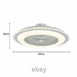 23 Invisible LED Ceiling Fan Light Dimmable Chandelier Lamp With Remote Control
