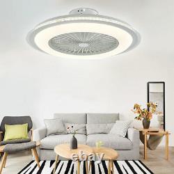 23 Invisible LED Ceiling Fan Light Dimmable Chandelier Lamp With Remote Control
