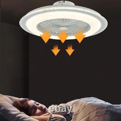 23 LED Ceiling Fan Light Invisible Blades Chandelier Lamp Dimmable with Remote
