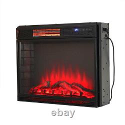 26inch Inset Electric Fireplace Logs LED 3 Flame Red Brick Effect Heater +Remote