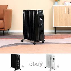 2720W Oil Filled Radiator, 11 Fin Portable Heater with Timer Remote Control