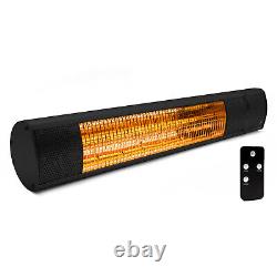 2KW Outdoor Electric Heater Garden Wall Mounted Infrared Water-resistant Remote