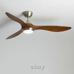 3 Blades 52inch Ceiling Fan with LED Light Remote Control Timer 5 Speed Dimmable