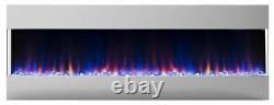 3 Sizes White Black Grey Wall Recessed Insert Mantel Wide Electric Fire 2021