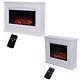 30 34 Wooden Mantel Electric Fire Inset Fireplace Heater With Remote Control