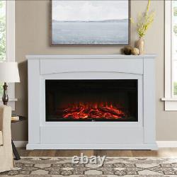 30 34 Wooden Mantel Electric Fire Inset Fireplace Heater with Remote Control