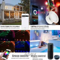 30mm Wifi Remote Control APP RGB LED Decking Lights Garden Stair Lighting Lamps