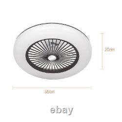 36W Ceiling Fans LED Light Adjustable Wind Speed Dimmable IR Remote Control J6T8