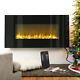 37 Glass Electric Fireplace Fire Wall Mounted Living Room Heater+remote Control