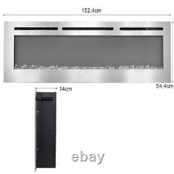 40/50/60/70/80/100 inch Insert/ Wall Mounted LED Fireplace Electric Inset Fire