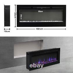 40/50/60/70/80/100inch Wall Mounted Electric Fireplace Remote Control 9 Colour
