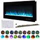 40'' Electric Fireplace Inset/wall Mounted Fire Heater Led 9 Flame Color +remote