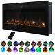 40inch Electric Fireplace Insert/wall Mounted Led Fire Place Crystals/log Heater