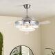 42 Ceiling Fan Led Light Dimmable Chandelier Lamp Fan Light With Remote Control