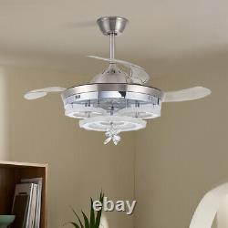 42 Ceiling Fan LED Light Dimmable Chandelier Lamp Fan Light with Remote Control