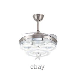 42 Ceiling Fan LED Light Dimmable Chandelier Lamp Fan Light with Remote Control
