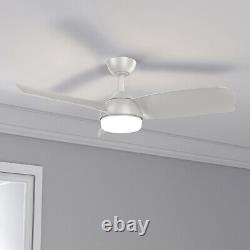 42 Ceiling Fan Light 3 ABS Blades LED Tricolor 6 Speeds Fan Lamp Remote Control