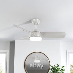 42 Ceiling Fan Light 3 ABS Blades LED Tricolor 6 Speeds Fan Lamp Remote Control