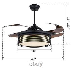 42 Invisible Fan light Ceiling Fan Electric Fan LED Light Luxury Chandelier