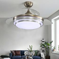 42 Modern Ceiling Fan Lighting LED Light Adjustable Wind Speed Remote Control