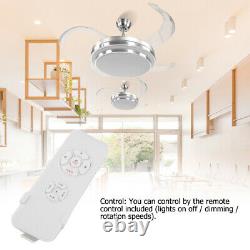 42 Modern Ceiling Fan With Light Lamp Remote Control LED Dimmable Bedroom Office