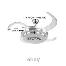 42 Modern Ceiling Fan With Light Lamp Remote Control LED Dimmable Bedroom Office