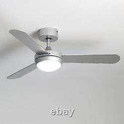 42 Remote Control Ceiling Fan Dimmable 3-Color LED Light 3 Speed Setting Timer