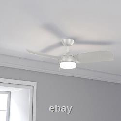42in Ceiling Fan LED Light Living Room 3 Blades 6 Speed Fan Light Remote Control